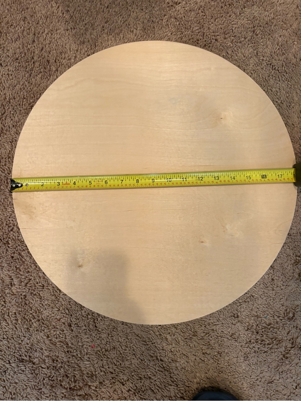 Birch Plywood Round Unfinshed - 
18” diameter x 1/2” thick